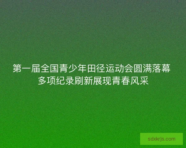 第一届全国青少年田径运动会圆满落幕 多项纪录刷新展现青春风采