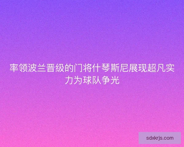率领波兰晋级的门将什琴斯尼展现超凡实力为球队争光 率领波兰晋级的门将什琴斯尼展现超凡实力为球队争光